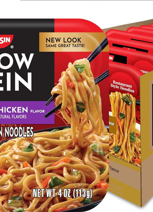 Nissin Chow Mein Noodles, Teriyaki Chicken, 4 Ounce (Pack of 8)