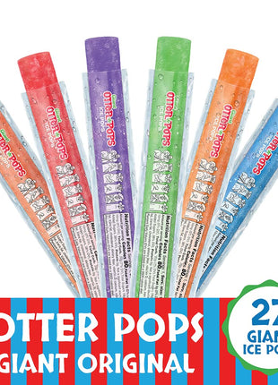 Otter Pops, Giant Original 5.5oz, 27 Ice Pops, Six Zippy Flavors