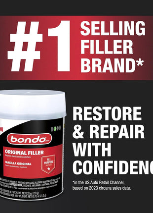 Bondo Body Filler, Original Formula for Fast, Easy Repair & Restoration for your Vehicle, 00262, Filler 1.57 lb and Hardener 0.75 oz, 1 Can