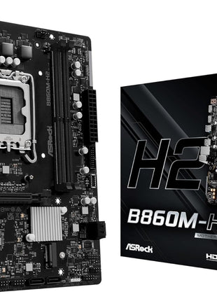 ASRock B860M H2 DDR5 up to 8333+ (OC) MHz 128GB M.2 B860 LGA1851 Micro ATX Motherboard Intel Core Ultra (Series 2) BIOS Flashback SATA3 6.0 Gb/s