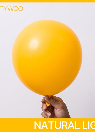 PartyWoo Mustard Yellow Balloons 100pcs Different Sizes of 18 12 10 5 Inch Yellow Fall Balloon Arch Kit for Birthday Engagement Baby Shower Bee Sunflower Little Cutie Party Decorations Yellow Y10