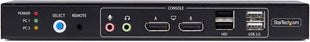 StarTech.com 2-Port Dual-Monitor DisplayPort KVM Switch with Dual View Video Matrix, 4K 60Hz, 4X USB Hub Ports, TAA Compliant