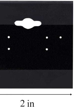 Adorox 200 Piece Black Earring Card Holders with Back Hook – Perfect for Earring Display and Organization