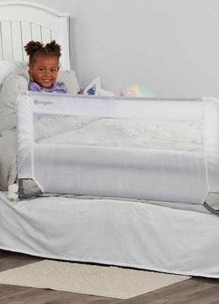 Regalo Swing Down Bed Rail Guard, with Reinforced Anchor Safety System