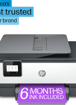 HP OfficeJet 8015e Wireless Color All-in-One Printer, 6 Month Instant Ink Trial Included