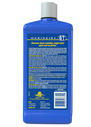 Meguiar's Marine/RV One Step Compound, M6732, Removes Oxidation, Stains, Scratches, and Water Spots, Restores Color and Shine to Fiberglass Gel Coat Finishes, Christmas Gift Ideas for Car Dads, 32 Oz