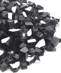 NUPICK 20 Pound Fire Glass, 1/2 Inch Reflective Fire Glass, Fit with Fire Pit and Fireplace, Black