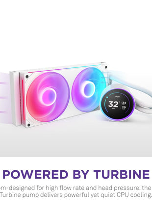 NZXT Kraken Elite 280 RGB 2024 - AIO CPU Liquid Cooler - 280mm Radiator - F280 RGB Core Fan - Customizable 2.72 inch IPS LCD - NZXT Turbine Pump - AMD® AM5, AM4 - Intel® LGA 1851/1700, 1200/115X - White
