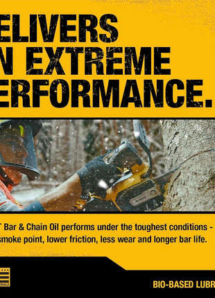 DEWALT – Biodegradable Bar & Chain Oil – Green, Eco-Friendly, Non-Toxic Professional Bar & Chainsaw Lubricant – Ultraclean All-Season Oil for Gas, Electric Saw, and Pole Saw, 16 oz