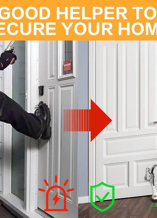 Gotega Door Stopper, 2 Packs Kickdown Door Stop with One Touch Adjustable Height and Rubber Tip 4 Inches, Heavy Duty Door Stops, Door Holder, Bottom of Door