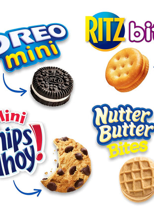 Nabisco Snacks Variety Pack, 4 Flavors, Cookies & Crackers, 20 Snack Packs | OREO Minis, NUTTER BUTTER Bites, CHIPS AHOY! Minis Cookies, and RITZ Bits Cheese Sandwich Crackers, Individually Wrapped