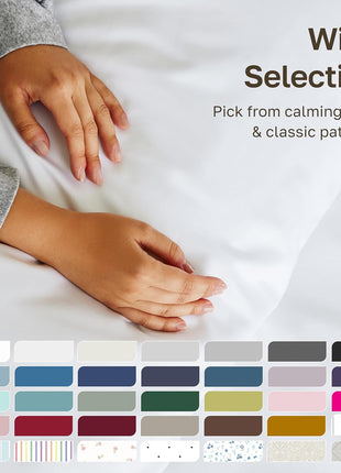 California Design Den Soft 100% Cotton Sateen Queen Bed Sheets Set, White | 400 Thread Count Backed by Good Housekeeping Seal, 16" Deep Pocket, All-Around Elastic, Durable, Easy Care