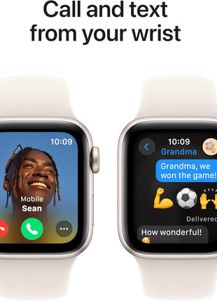 Apple Watch SE (2nd Gen) [GPS 40mm] Smartwatch with Starlight Aluminum Case with Starlight Sport Band S/M. Fitness and Sleep Trackers, Crash Detection, Heart Rate Monitor, Retina Display