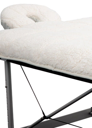 ForPro Premium Quilted Fleece Table Pad Set, Natural, Extra Soft, Hypoallergenic, for Massage Tables, Includes Massage Table Pad and Face Rest Cover