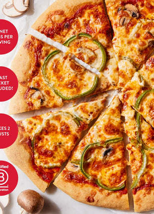 King Arthur Keto Pizza Crust Mix: Low Carb Delight with 1g Net Carbs per Serving   Easy to Make, Crisp & Chewy 10.25 oz Mix for Two 12 in Crusts   Perfect for Keto Pizza Lovers