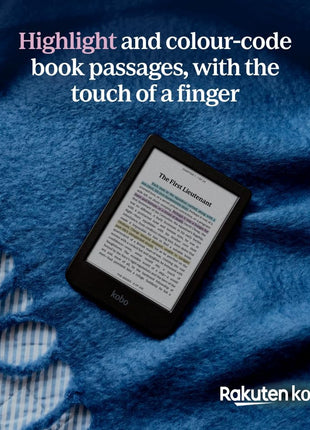 Kobo Clara Colour | Colour eReader | 6 inch Glare-Free Colour E Ink KaleidoTM 3 Display | Dark Mode Option | Waterproof | Audiobooks | 16GB of Storage | Black