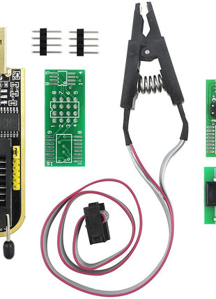 KeeYees SOP8 SOIC8 Test Clip and CH341A USB Programmer Flash for Most of 24 25 Series BIOS Chip with PDF Tutorial