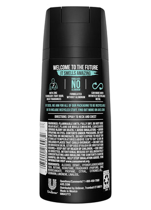 AXE Apollo Body Spray Deodorant for Long-Lasting Odor Protection, Sage & Cedarwood Deodorant for Men Formulated Without Aluminum 4oz 4 Count