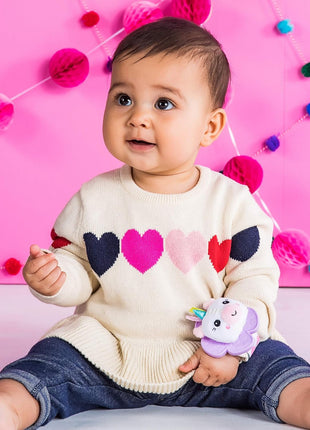 Bright Starts Rattle & Teethe Wrist Pals Toy, Unicorn & Llama, Newborn+, 2 Count