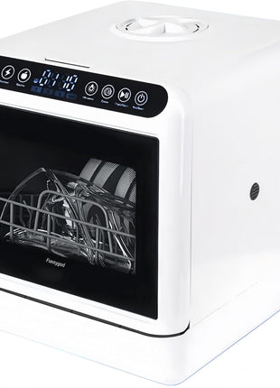 Dishwasher Tabletop dishwasher Portable Small fully automatic dishwasher with four wash modes plus drying and sterilizing modes Can be connected to the tap and filled manually