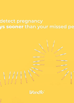 Wondfo Early Result Pregnancy Test Strips - Get Results 6 Days Sooner Than Missed Period-Sensitive and high-Accuracy HCG Testing Kit at 10 MIU/ml Cut-Off -[25 Packs]