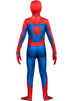 Marvel Spider-Man Official Youth Deluxe Zentai Costume - Deluxe Two-Way Stretch Spandex with Invisible Zippers and Wrist Openings for Added Convenience (XS) Multi