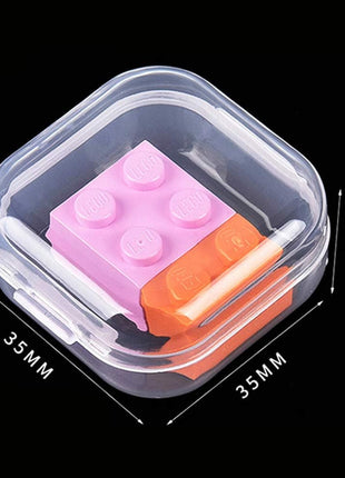 40-Pack Clear Square Plastic Storage Containers with Lids | Mini size 1.37 x 1.37 x 0.7 inches, empty, ideal for earplugs, pills, jewelry, hardware, and small craft items