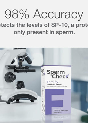 SpermCheck Fertility Sperm Count Test for Men, at Home Sperm Test, Easy to Read Results, Over 98% Accurate