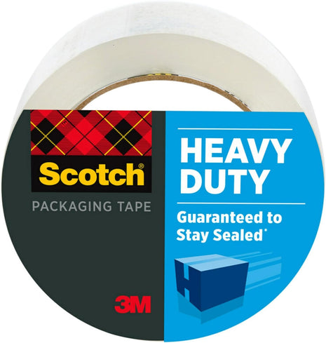 Scotch Heavy Duty Shipping Packing Tape, Clear, Shipping and Packaging Supplies, 1.88 in. x 54.6 yd., 1 Tape Roll