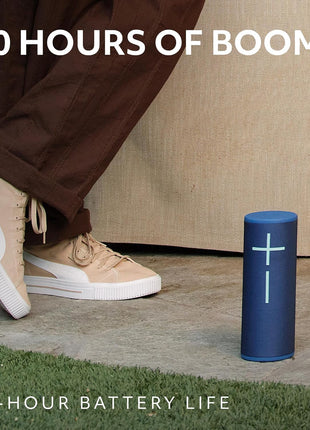 Ultimate Ears MEGABOOM 4 Portable Waterproof Bluetooth Speaker with Immersive 360-Degree Sound and Balanced Bass, Floating Speaker with 20-Hour Battery and 147ft (45m) Range - Blue