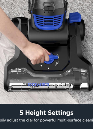 Eureka Lightweight Powerful Upright Vacuum Cleaner for Carpet and Hard Floor, PowerSpeed, New Model,Blue,black/New Model