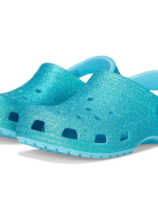 Crocs Kids Unisex Classic Glitter Clogs (Toddler) Frosted Glitter 10M Toddler