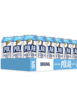 Polar Seltzer Water Original, 12 fl oz cans, 18 pack