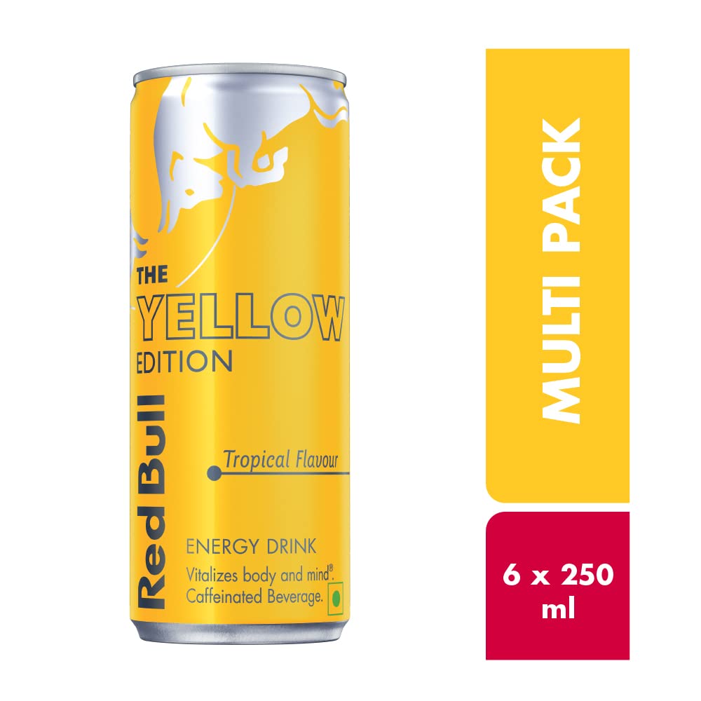 Red Bull Energy Drink, The Yellow Edition, 250 ml (Pack of 6)