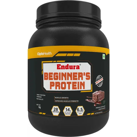 Endura Gym Beginner's Protein Powder | For Muscle Growth | Muscle Strength | Choco Fudge Flavour | 1Kg